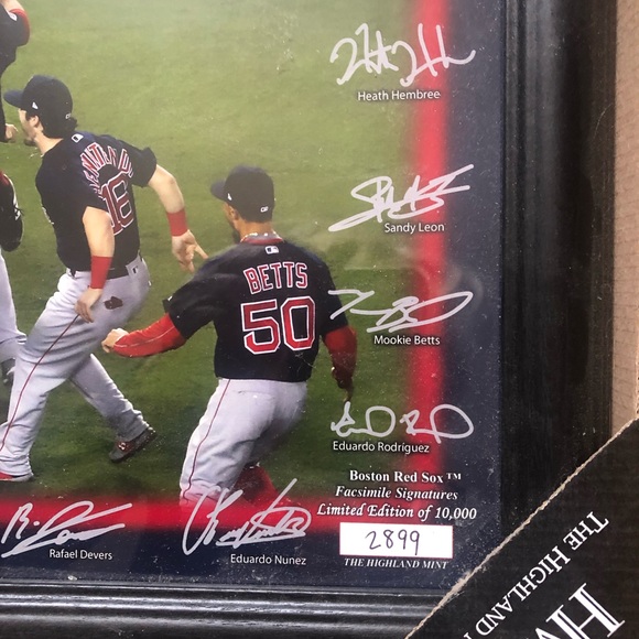 Man Cave Boston Red Sox 2018 World Series Framed Photo Highland Mint Ltd. Ed. - Picture 4 of 10